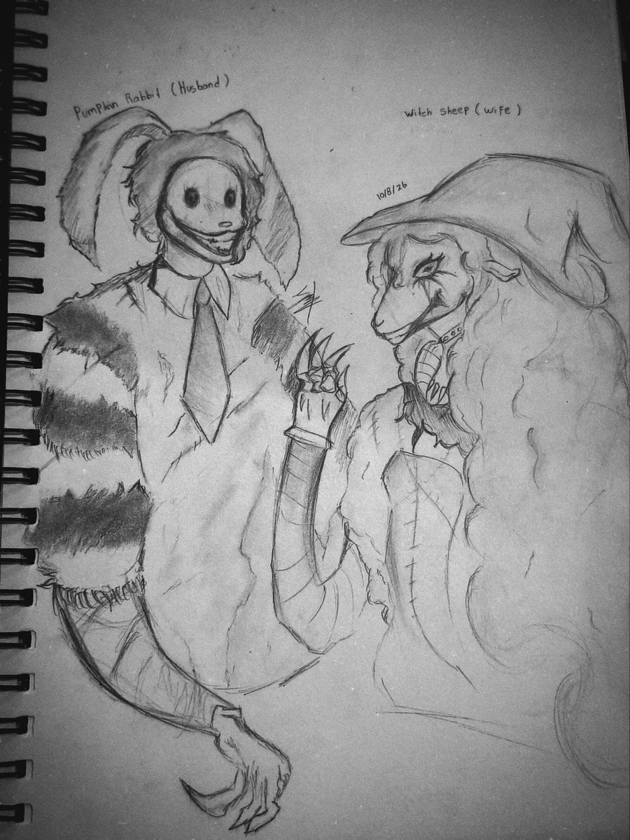 sarvly4nn's tweet photo. Pumpkin🐇&amp; Witch 🐑 || I love them so muchhhh 😍 || The Walten Files

#draw #drawing #TheWaltenFiles
#horror https://t.co/vKMM0AfVZ8
