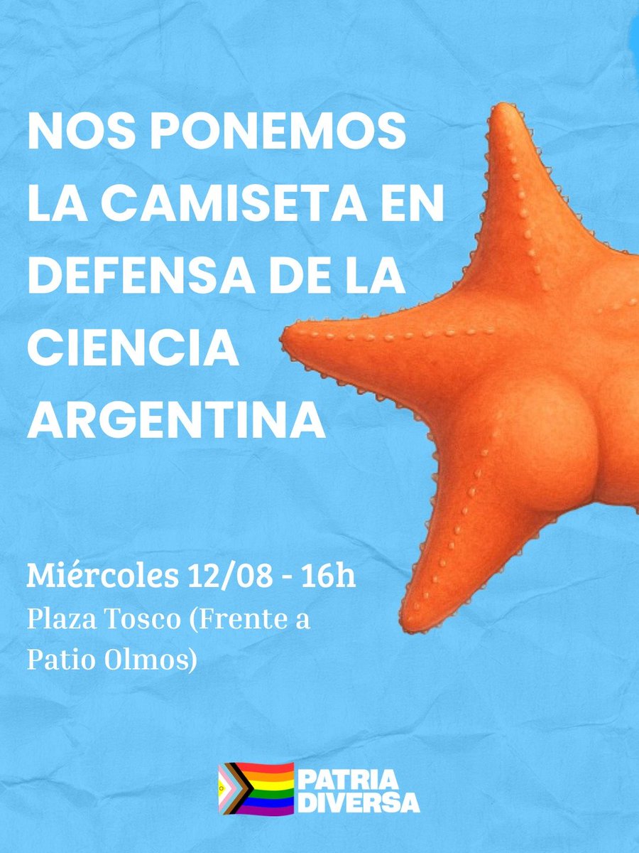 FiAzarian's tweet photo. Este miércoles 12/8 todxs a las calles a defender la ciencia y la educación pública argentina! ✌️🇦🇷❤️ https://t.co/Hb4MwKeq7B