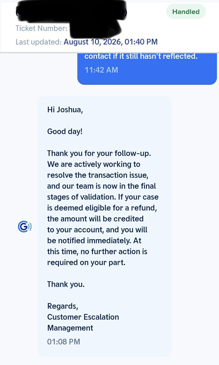 OrangutanCards's tweet photo. MY GCASH ACCOUNT GOT EMPTIED OUT. Someone withdrew from my account while my card was physically with me.

I wanted to handle this matter privately but my case has been going on for 8 months. A person who shared a similar case posted it to Facebook and got it resolved in 2 months.

January 1, 2026 on new years, I see back to back to back text messages stating someone withdrew from my account. The withdrawals were from an ATM located in Bukit Bintang, Malaysia which I visited in the first week of December 2025. I was already in the Philippines when the withdrawals happened, and my card in my pocket. I assumed it’s ATM skimming since I withdrew from an ATM in a convneience store in that area. (Lesson learned, I even thought I was cautious for checking the ATM for skimmers) I made sure to report it immediately. I even escalated it to the Bangko Sentral ng Pilipinas which makes GCash reply quicker.

Two times, GCash has denied my refund stating that I was phished and they told me I gave out my details to someone even though the story doesnt line up to that. I assumed they did not investigate so I gave clear proof and they finally admitted it was ATM skimming. It has been 4 months at this point. A lot of back and forth emails being generic replies asking me to wait. I also make sure to call their support. 

What happens is they tell me they’ll comtact within 24-48 hours and I would wait and receive no email or calls. Finally, on July they told me they are in the final stage of validation and I didnt have to do anything. I waited a month and checked. They already closed my ticket and seemed like they have forgotten about it. So I had to make a new ticket and contact their support team and to reopen the previous ticket. My BSP ticket was closed as well so had to reopen that. They decided that mediation is needed so I accepted but it has been two months and I have not received an update. I already called their office for a follow up and they reassured me that ai just have to wait. I made sure to follow up once in a while and I have received zero updates.

Two weeks ago, a person from GCash support told me to check my account within 3 to 5 business days if I see the reflection updated. I waited and did not receive it. They told me to contact them if I did not received it so I did. And now theyre telling me to be patient and they said they’re still reviewing it??? And now the last update is last week where they told me they are in the final stage of validation again and marked the ticket as handled…

Just frustrated. I thought I could handle this matter privately but after back and forth emails, messages, and calls throughout 8 months… it’s exhausting. It seems like a tactic where they hope you give up.

@gcashofficial @BangkoSentral