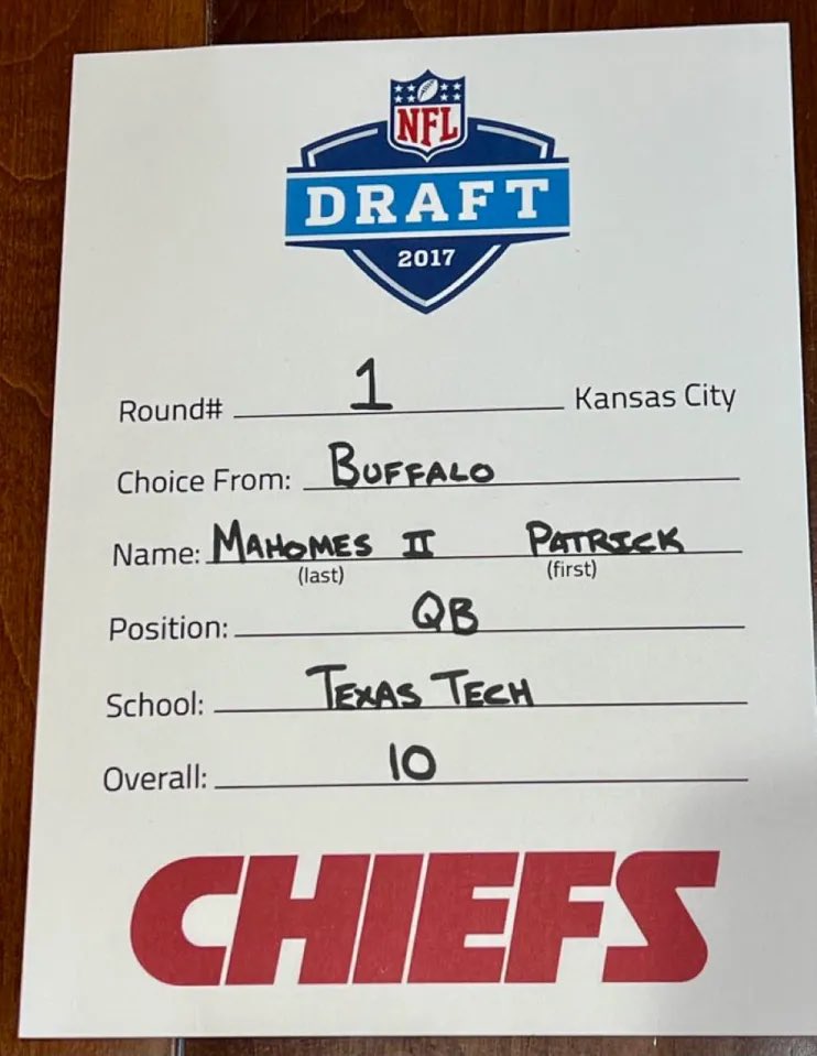lexiosborne's tweet photo. Smartest draft pick in NFL history?? Easily Patrick Mahomes at number 10 overall. Thank you again, Buffalo! 🤝 💍💍💍 https://t.co/XczeYGf4r1