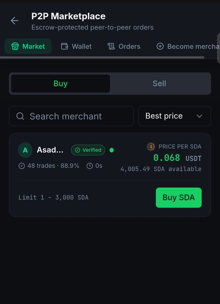 PinetSwap's tweet photo. 🤝 Buying & Selling SDA, Simplified.

PinetSwap P2P connects buyers and merchants in a streamlined environment for SDA trading.

Users can: • Browse available merchant offers
• Choose their preferred price
• Buy or sell SDA
• Fund and manage their P2P wallet
• Complete transactions through the platform's automated trading flow

🛡️ Built with role-based controls, escrow-style balance protection, and automated settlement to make the process smoother for both sides.

And this is only one part of PinetSwap. More features are coming.

🌐 https://t.co/mm7e5E7mns

Note: don't call the P2P price the "official SDA price." You've already designed the PinetSwap landing page to explain that P2P prices are marketplace prices, not the official Sidra price.

#PinetSwap #SidraChain #SDA #P2P