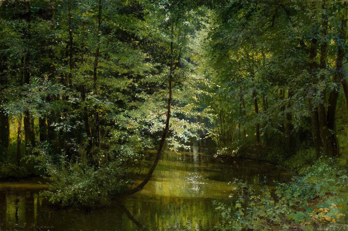 DailyClassicArt's tweet photo. Grigoriy Myasoyedov - "Forest River" https://t.co/EfI8ELfZrW