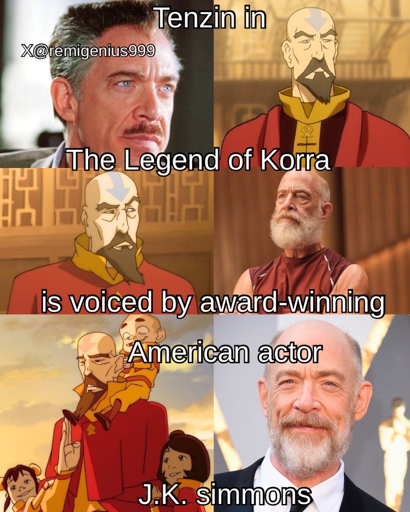 remigenius999's tweet photo. FUN FACT: 

TENZIN IN THE LEGEND OF KORRA 

IS VOICED BY AWARD WINNING AMERICAN ACTOR

J.K SIMMONS https://t.co/XEfObVaewU