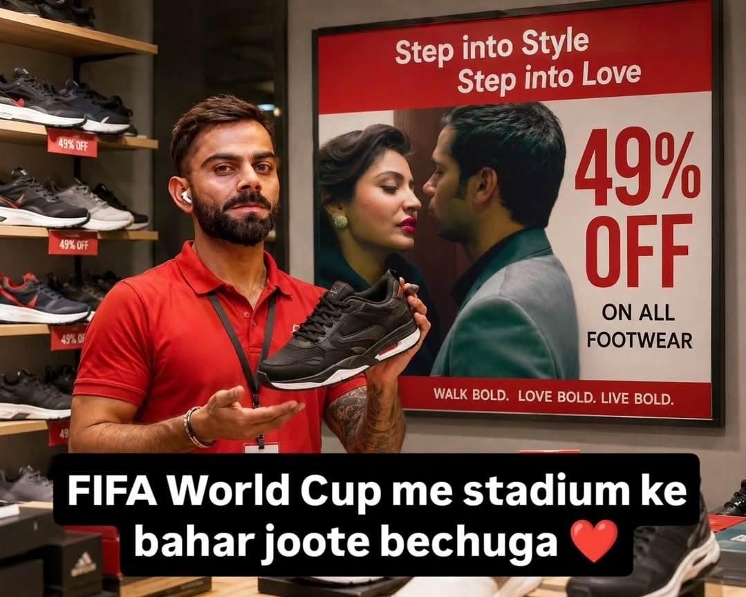 Premless18loli's tweet photo. @VanshuKiid If can kohli can become cobbler then why can't rohit host a show ? https://t.co/5CQXBebBU1