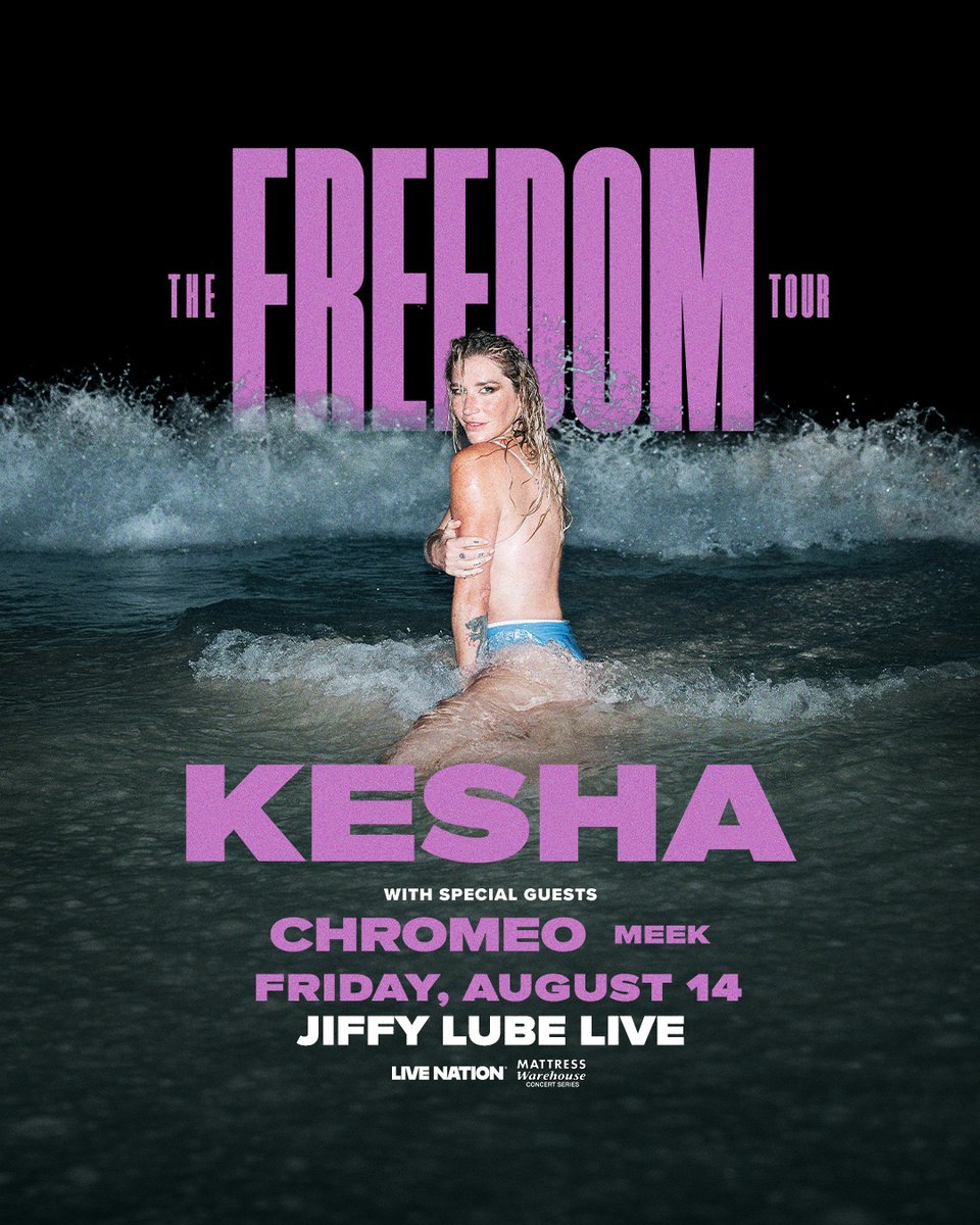 hot995's tweet photo. Don’t miss your chance to WIN A PAIR OF TICKETS TO @Kesha at @JiffyLube_Live on August 14th! 🎟️

Enter Below ⬇️
https://t.co/eV13bxl1YQ

#Kesha #JiffyLubeLive #WinTickets https://t.co/zndIGK2gJK