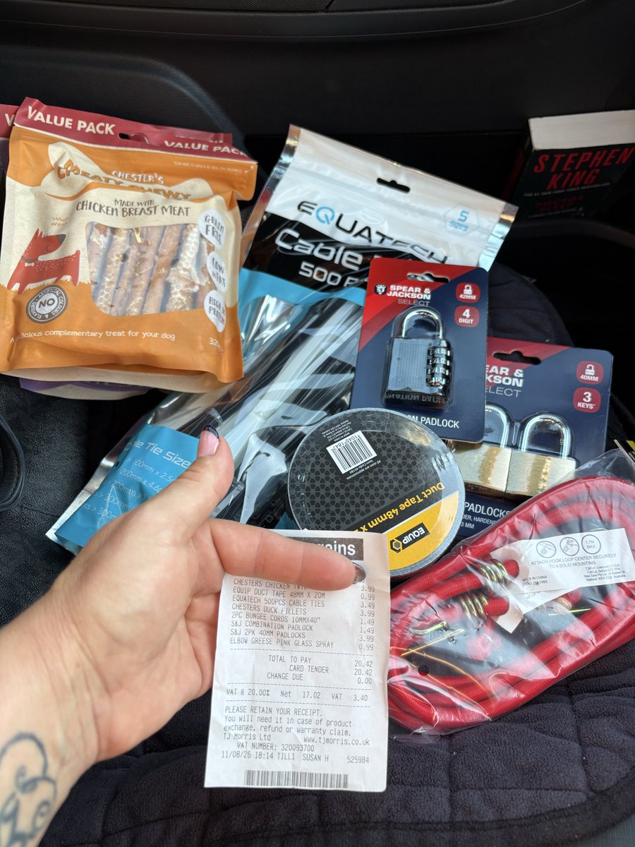About_Maam's tweet photo. Only Ma’am goes shopping for supplies like these on Her 50th birthday.

The least you can do is reimburse Me. https://t.co/RgrKVbZh4G