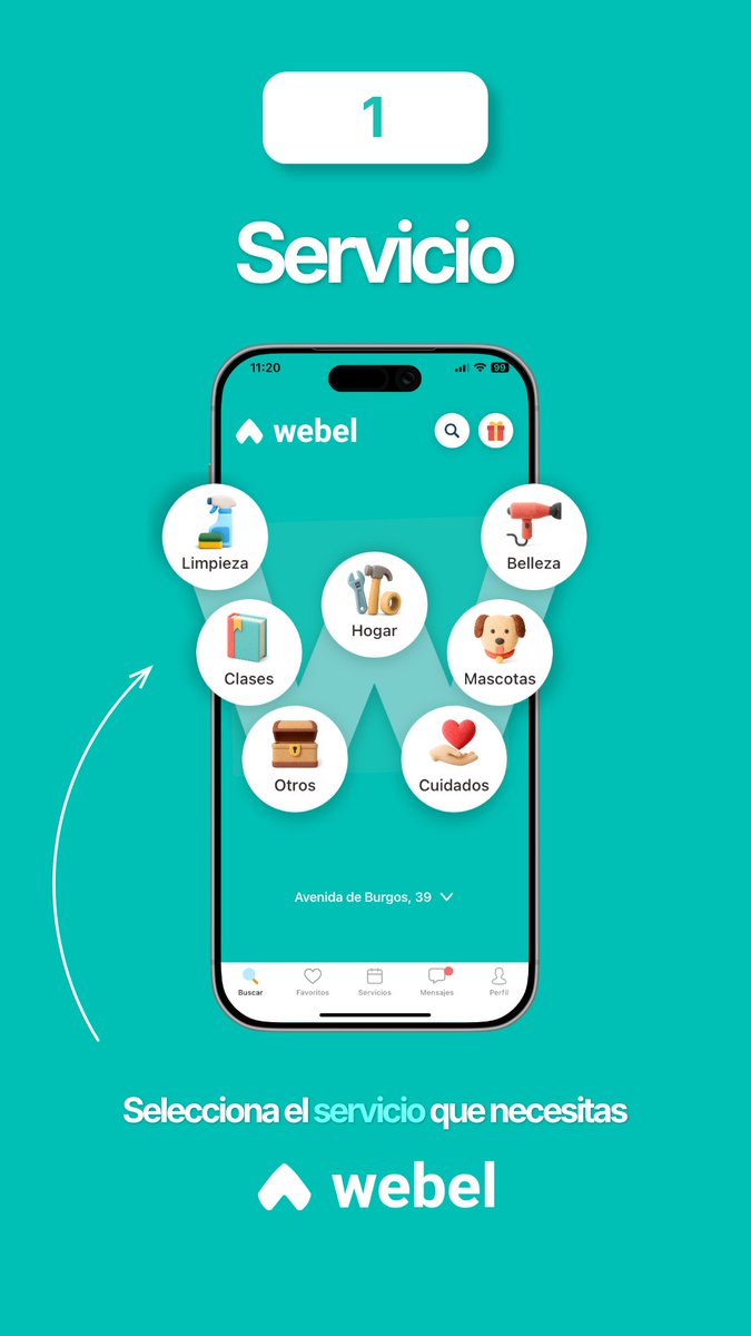 webelapp's tweet photo. Solo necesitas 3 clics para solucionarlo todo esta semana. Bueno… casi todo 😉

En Webel tienes +30 servicios a domicilio a tu alcance en pocos clics 

Tú eliges qué necesitas, cuándo y quién, así de fácil ✨ https://t.co/8QnLc0Io6S