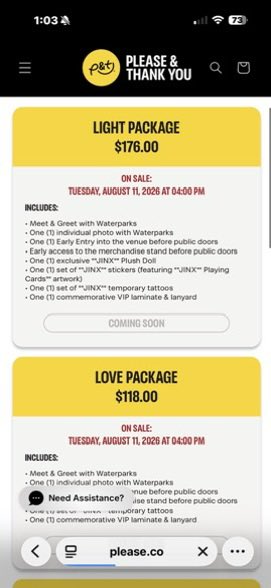 NXTURALBLU3's tweet photo. it’s getting harder and harder to meet this band bc what are these prices… they gotta change this in the future bro bc this is just ridiculous https://t.co/qC6oLSLMb2