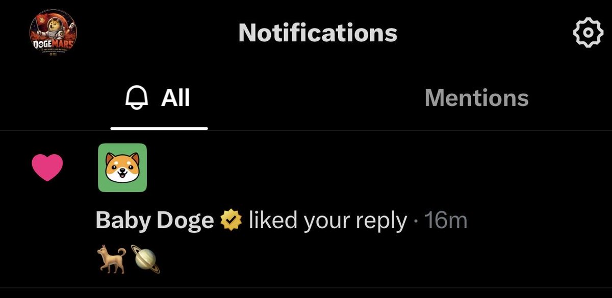 DogeMarsBNB's tweet photo. @BabyDoge liked #DOGEMARS 👀🔥🐕 https://t.co/yNmgOjg0xo