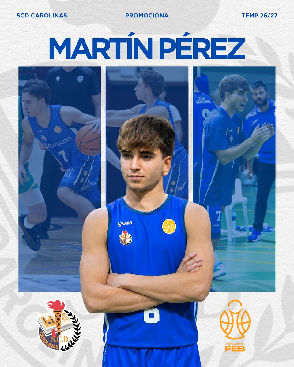 scdcarolinas's tweet photo. ✅ 𝗣𝗥𝗢𝗠𝗢𝗖𝗜𝗢𝗡𝗔 🏀 𝙏𝙀𝙍𝘾𝙀𝙍𝘼 𝙁𝙀𝘽

𝗠𝗔𝗥𝗧𝗜́𝗡 𝗣𝗘́𝗥𝗘𝗭, será jugador de pleno derecho de la 𝗦𝗖𝗗 𝗖𝗮𝗿𝗼𝗹𝗶𝗻𝗮𝘀‼️

+ info https://t.co/T9HSZK1Jg4

𝗘𝗻𝗵𝗼𝗿𝗮𝗯𝘂𝗲𝗻𝗮 𝗠𝗮𝗿𝘁í𝗻 💙

 #scdcarolinas #alicante #baloncesto #TerceraFEB https://t.co/DfGJMpsht5