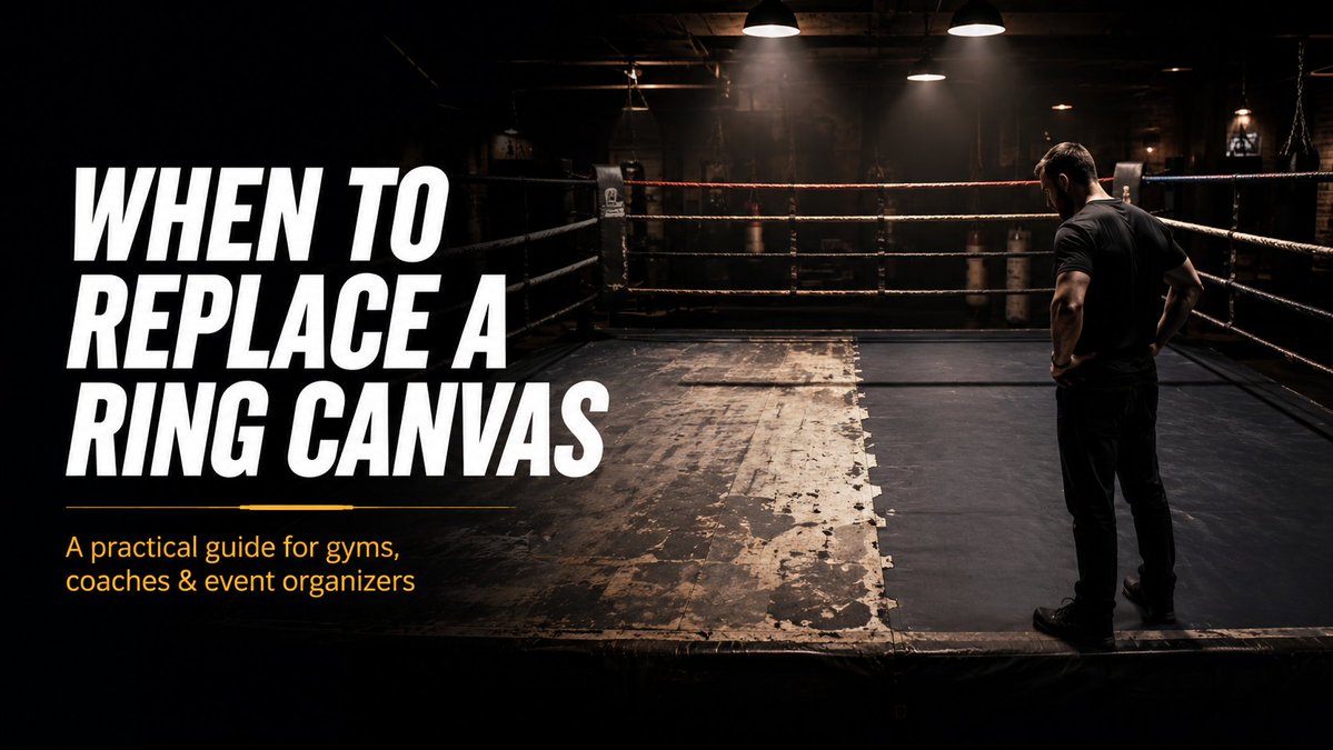 TheRingAuthorit's tweet photo. Is your boxing ring canvas showing wear, wrinkles, stains, or losing its grip?
Find out when it’s time for a replacement and keep your ring safer and fight ready.
Visit https://t.co/8IEJ7Vhldu to learn more.
#BoxingRing #RingCanvas #BoxingGym #CombatSports #GymSafety https://t.co/iIZzN3Kcib