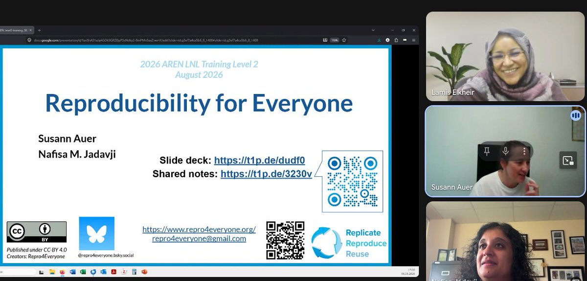 repro4everyone's tweet photo. We ran our R4E workshop last week for the African Reproducibility Network (AREN)
@africanrepro. Thanks again for the invite! https://t.co/a1Br0acEpS