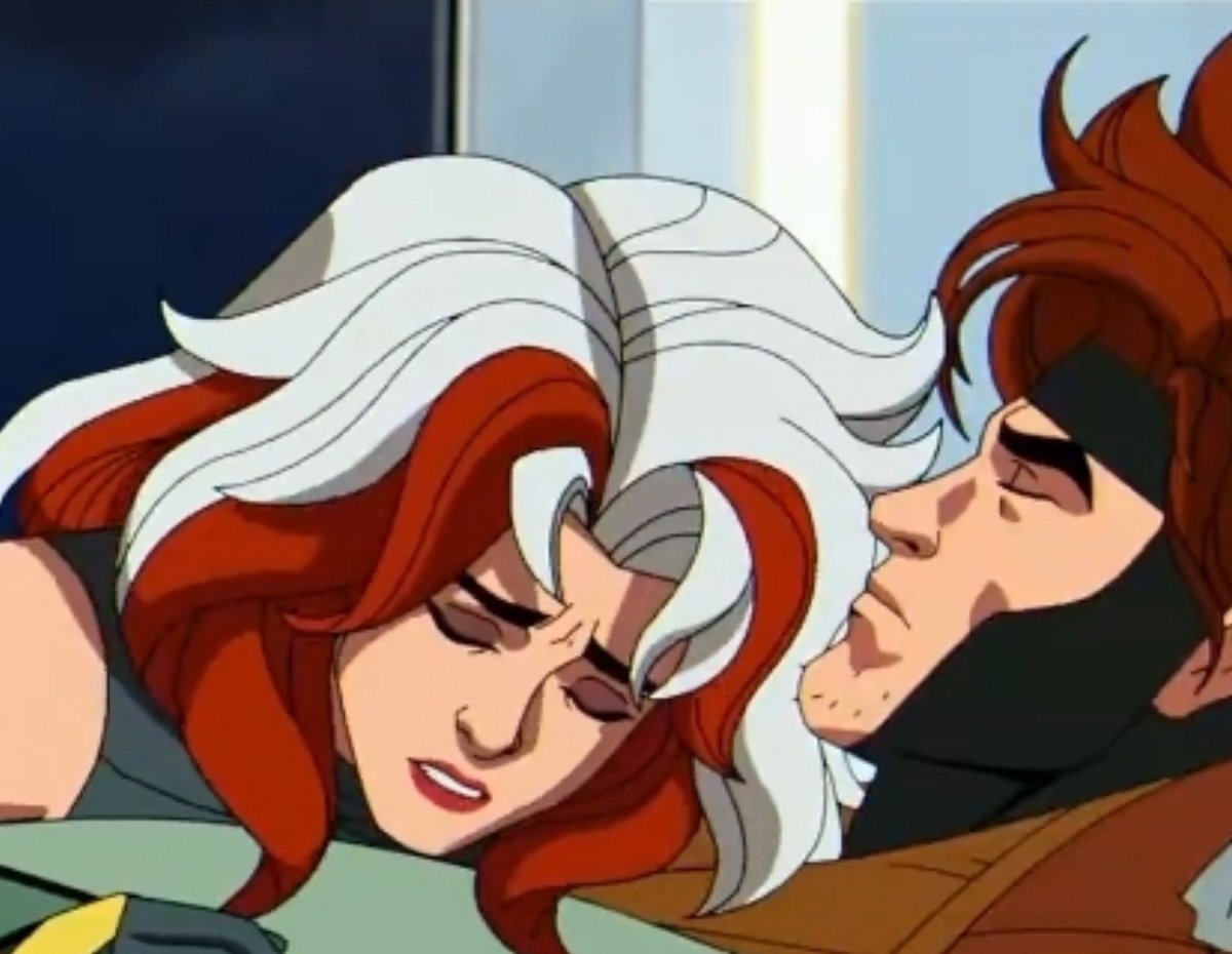 MovieWorldYT's tweet photo. All things aside, irrespective of what happens in the finale we now know ROMY is about to TEAR the hell &amp; heaven apart for each other in s3.

So many hints:

- Rogue being so INTENSE for her Remy
- Death choosing her
- Discarding creeps/worms
- Setup of their comic-arc

#xmen97 https://t.co/qoSBcAGxhk