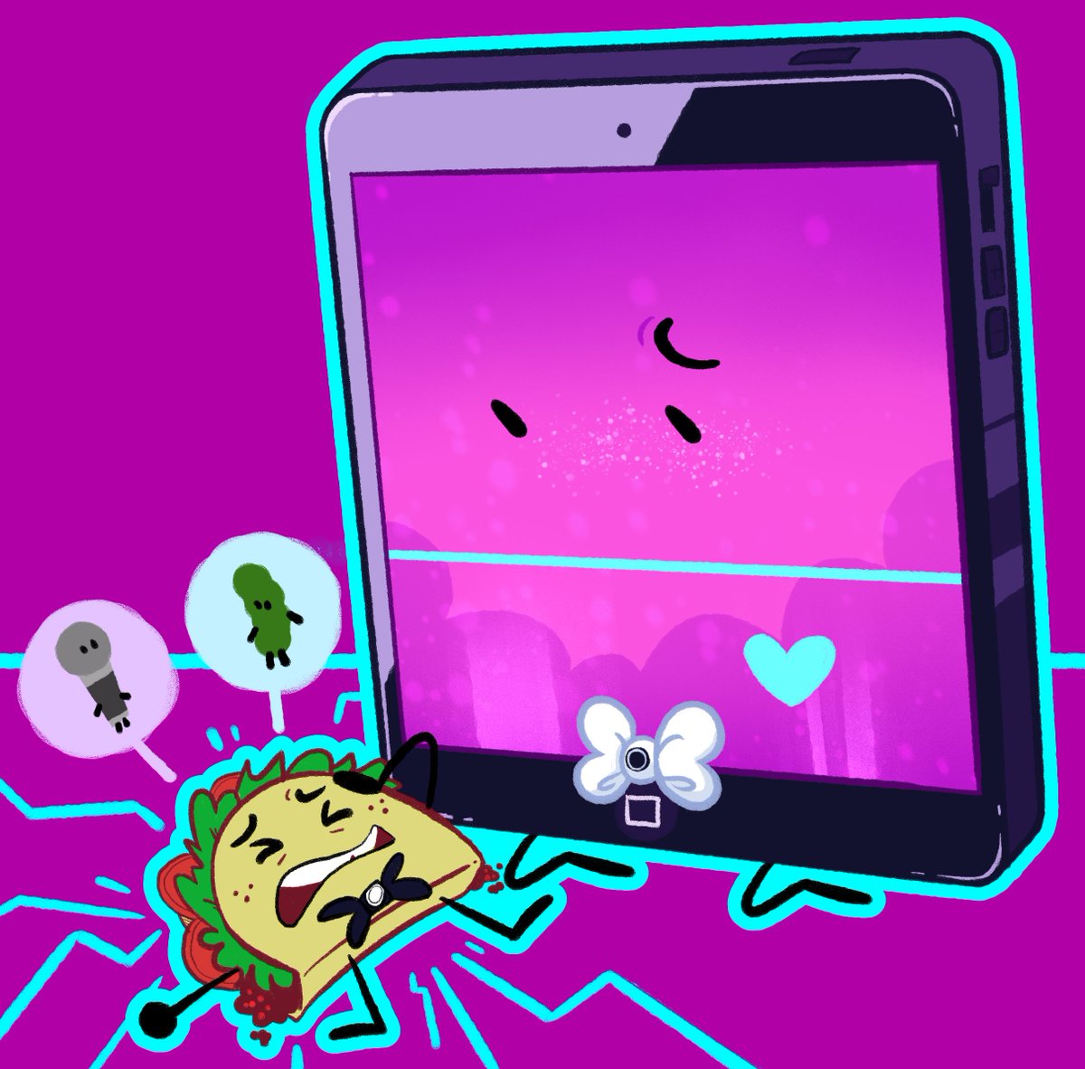 IceTheCatArtist's tweet photo. Drawing MePad everyday until I get the MePad plush day 223 🩵 feat. Taco

Happy 2 Year [and one day] Anniversary to "Truth or Flare" the episode MePad finally returns after around 4 years :3
#inanimateinsanity #TacoPad #SourScreen https://t.co/mwzLK4Ss9G