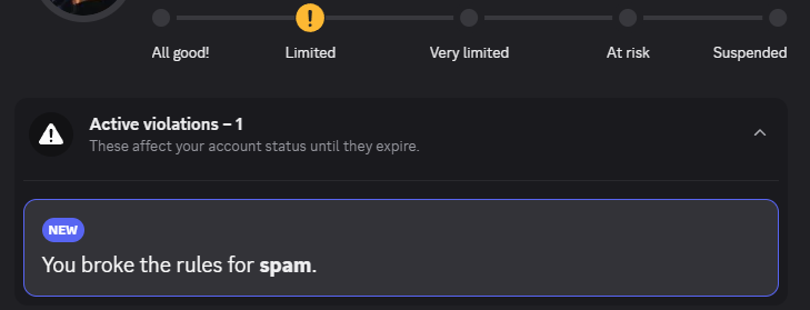 breadtoastiee's tweet photo. @discord_support hey! super confused what's happened here, I was sent an invite by a friend to a server, and I click join (authentic invite, not fake or anything), and I get the 'are you a human' popup, do it fine, then I get logged out everywhere, reverify, now i have this? https://t.co/N4GYIGtkCp