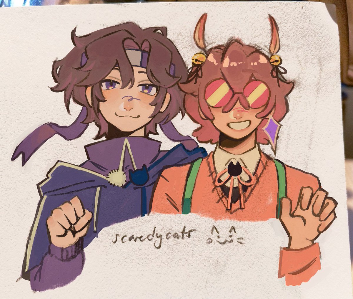 teri_ywy's tweet photo. colored my old scaredycats doodle #wifiesfanart #squiddofanart https://t.co/6ik34bCYVz