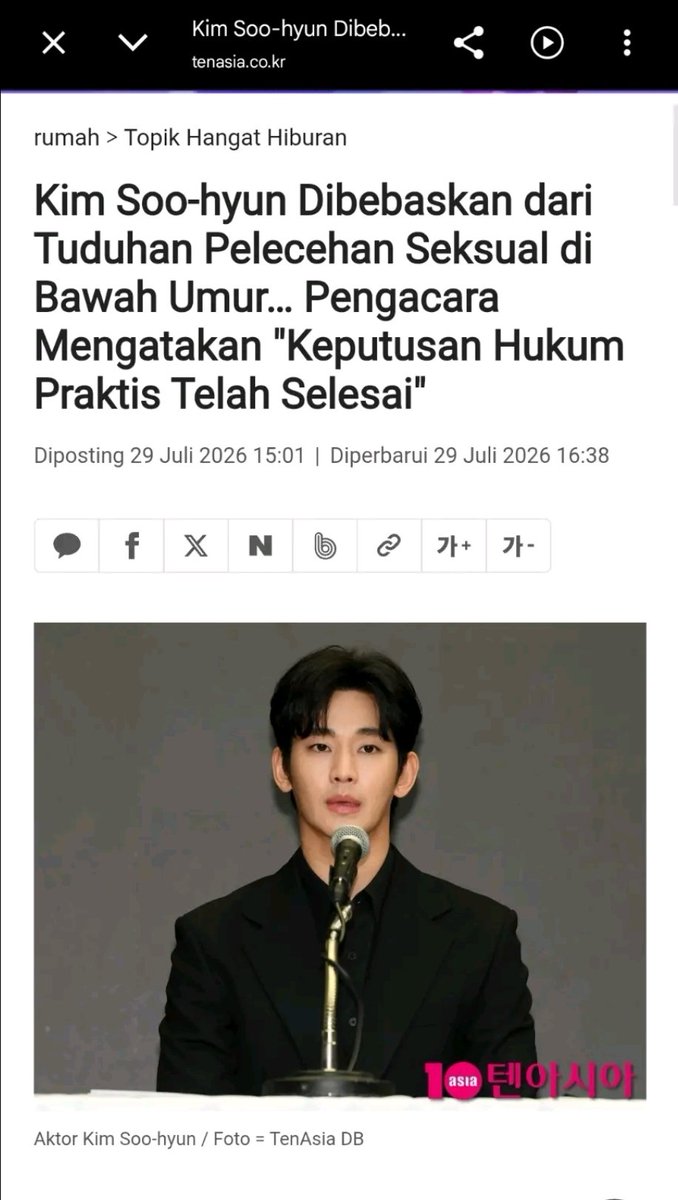 asaapacarsomen's tweet photo. @ehkokjulidsih @starfess Bacot pedo pedo udah basi ya anj🥹👋Soohyun udah dibebasin dari tuduhan  plcehan bawah umur nihh🥹🥹 https://t.co/pTdb4ESZcJ