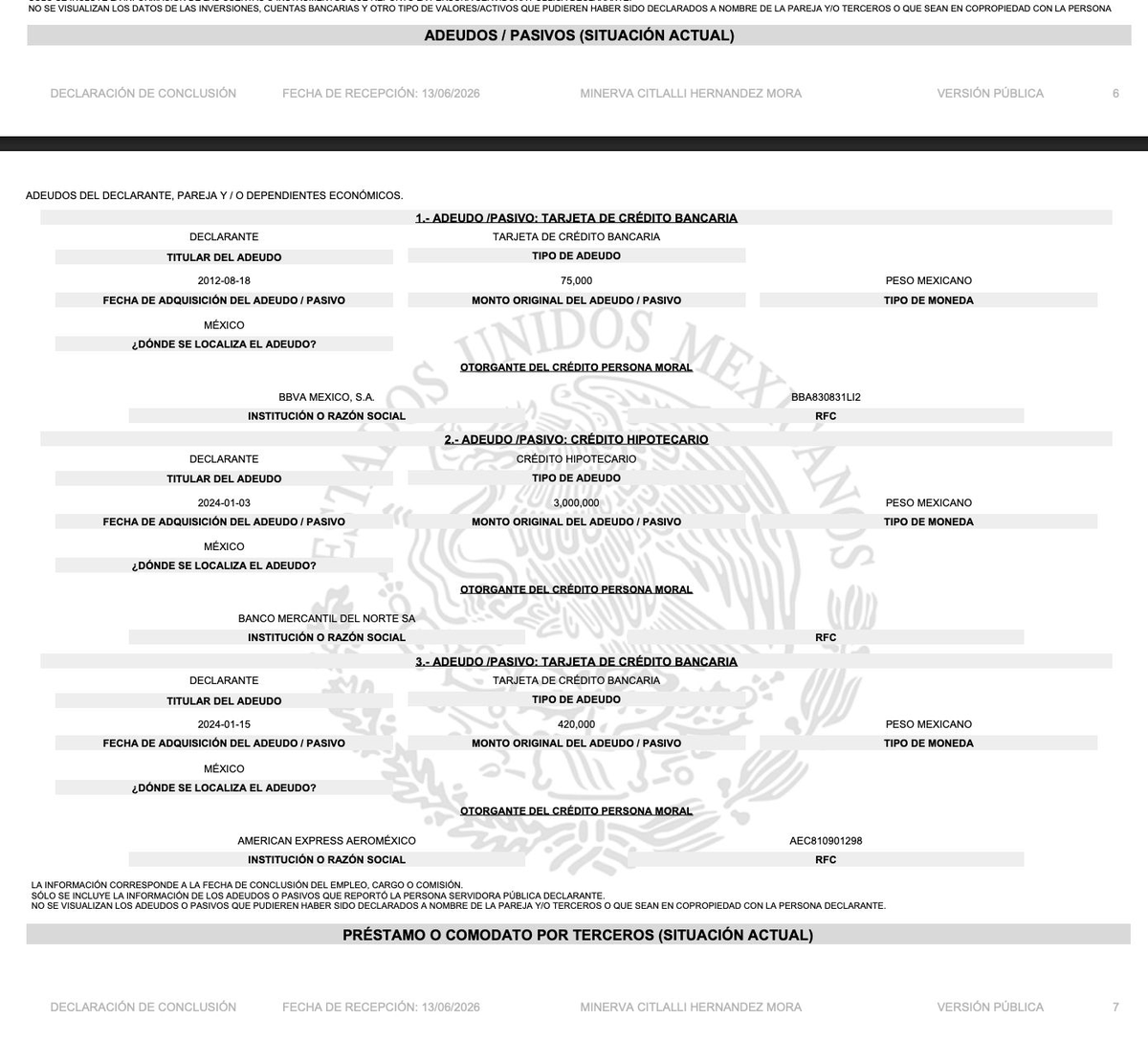 jorgegogdl's tweet photo. La secretaria general de Morena @CitlaHM ocultó en su declaración patrimonial que tiene un departamento de por lo menos 3 millones de pesos. 

En el apartado de bienes inmuebles declara "ninguno", pero declara un crédito hipotecario con Banorte de 3 millones.

¿Nos explicas? https://t.co/1TaFqZuNLE