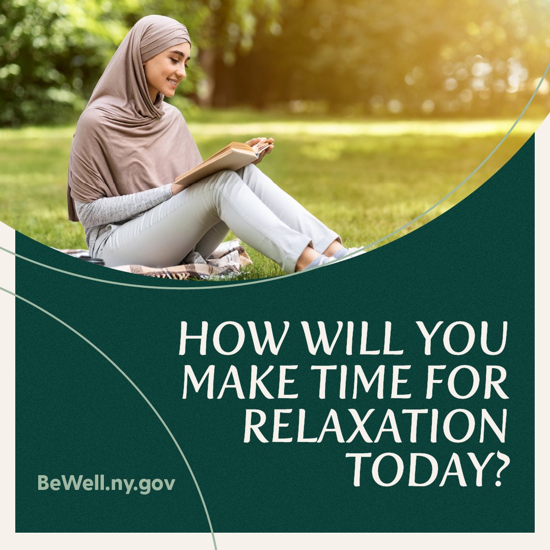 NYSomh's tweet photo. Did you know today is National Relaxation Day? Unwind by reading a good book, laying in the sun, or just taking 5 minutes to yourself. https://t.co/rway951ZLl