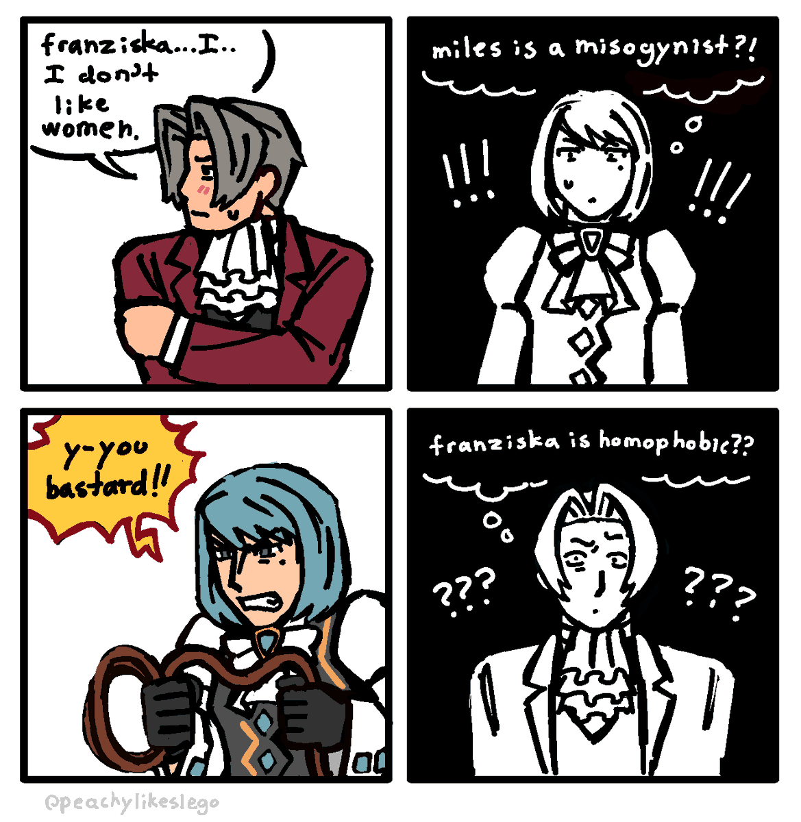 peachylikeslego's tweet photo. had to draw this as the von karma siblings
#aceattorney https://t.co/vGEnZHm3Cp