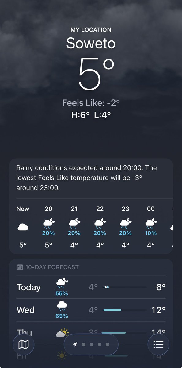 Velile_Mnyandu's tweet photo. ❄️ 🧊 Ignore that 5 degrees celsius, it really feels like -2 or even more here in Soweto right now!
#PSL30 | #SABCSport411 https://t.co/nM3ZJnUzQb