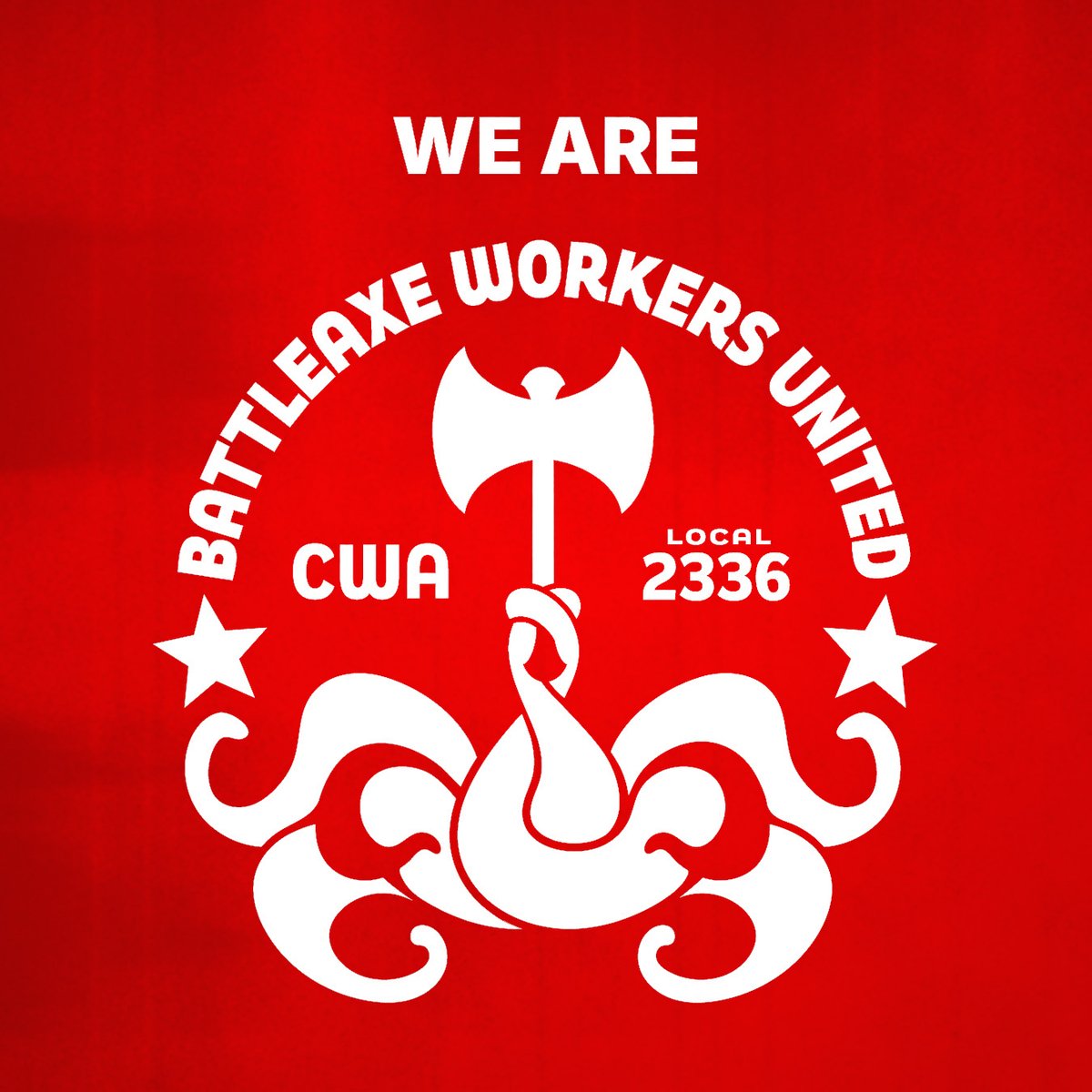 BAXWUnited's tweet photo. BIG NEWS: The staff at @BattleAxeDig have unionized with @CWALocal2336 to form BattleAxe Workers United! 

Today marks the beginning of our journey as we join workers across our industry in building a better future for everyone powering digital advocacy and campaigns.
 #CWAStrong https://t.co/iXu94INPVV