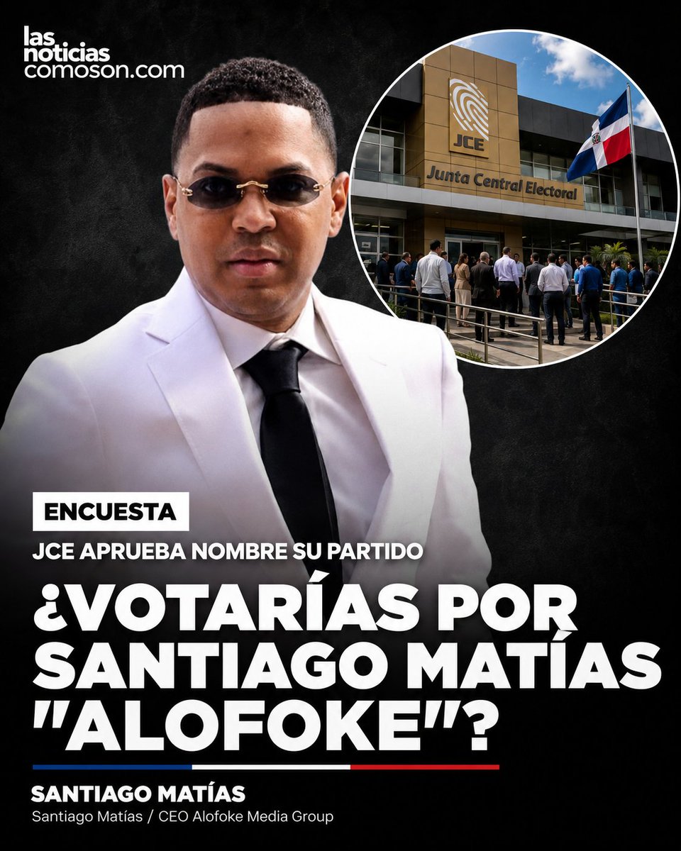 yonleiby's tweet photo. Según una fuente de entero crédito #JCE aprobó la mañana de hoy el nombre del partido de #alofoke

¿Votarías por el? https://t.co/1r79t9Yyfw