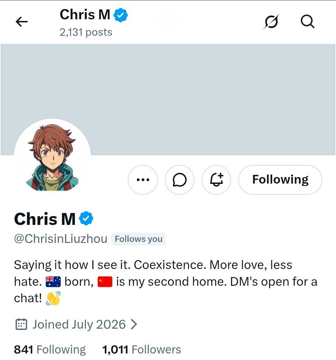 MaleficentLady's tweet photo. 🔊❗️Another China-shill who posts about travel and tourism in China follow alert!🔊❗️
Chris M: @ChrisinLiuzhou
#justiceforwangwang #wangwang #旺旺 #Jieyang #BoycottJieyang #EndCatTortureInChina #EndKittenTortureInChina
#JusticeForCowcat #boycottchina #boycottchinatourism #Guangdong #boycottguangdong #chinatourism #chinatravel #tourismchina #travelchina #safechina #beijing #china #ccp #prc #justiceformiko #justiceforfireball
#AnimalProtectionLawChina