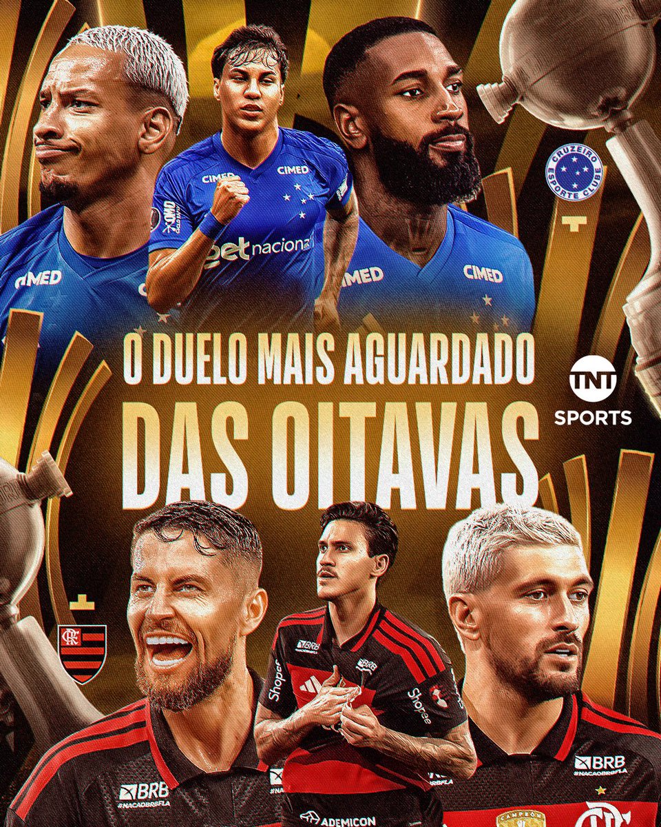 TNTSportsBR's tweet photo. UM DUELO QUE TEM TUDO PRA SER HISTÓRICO! 🔥🙏 

Hoje tem Cruzeiro e Flamengo pela #Libertadores no Mineirão. É o jogo de ida das oitavas. VAI SER FOD@! 

#FBR https://t.co/f7hEdIUqlq
