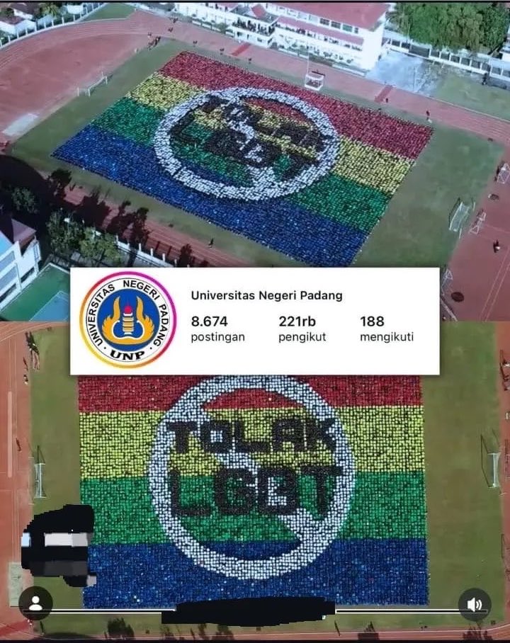 bukalakap's tweet photo. Ini maksudnya dilarang tolak lgbt kan? Luv UNP 😍 https://t.co/TVllRZ3xcX