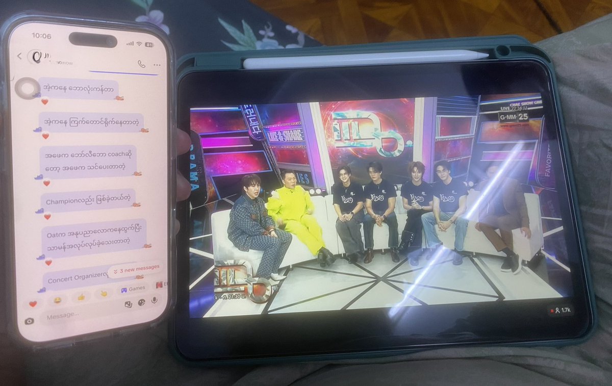 sutharnaing's tweet photo. Tonight, i got the special live translation from my BL encyclopedia sister 😁 you are soooo sweet 😍 
Thanks you so much kha 😍

KNOT PRESS TOUR

#แฉxKNOT https://t.co/6VOpoKH26F