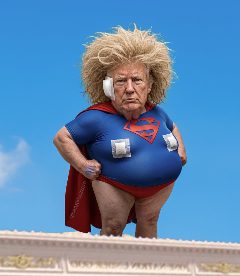 herotimeszero's tweet photo. If Trump was Superman what would be his kryptonite? https://t.co/vd2IkxnuZj