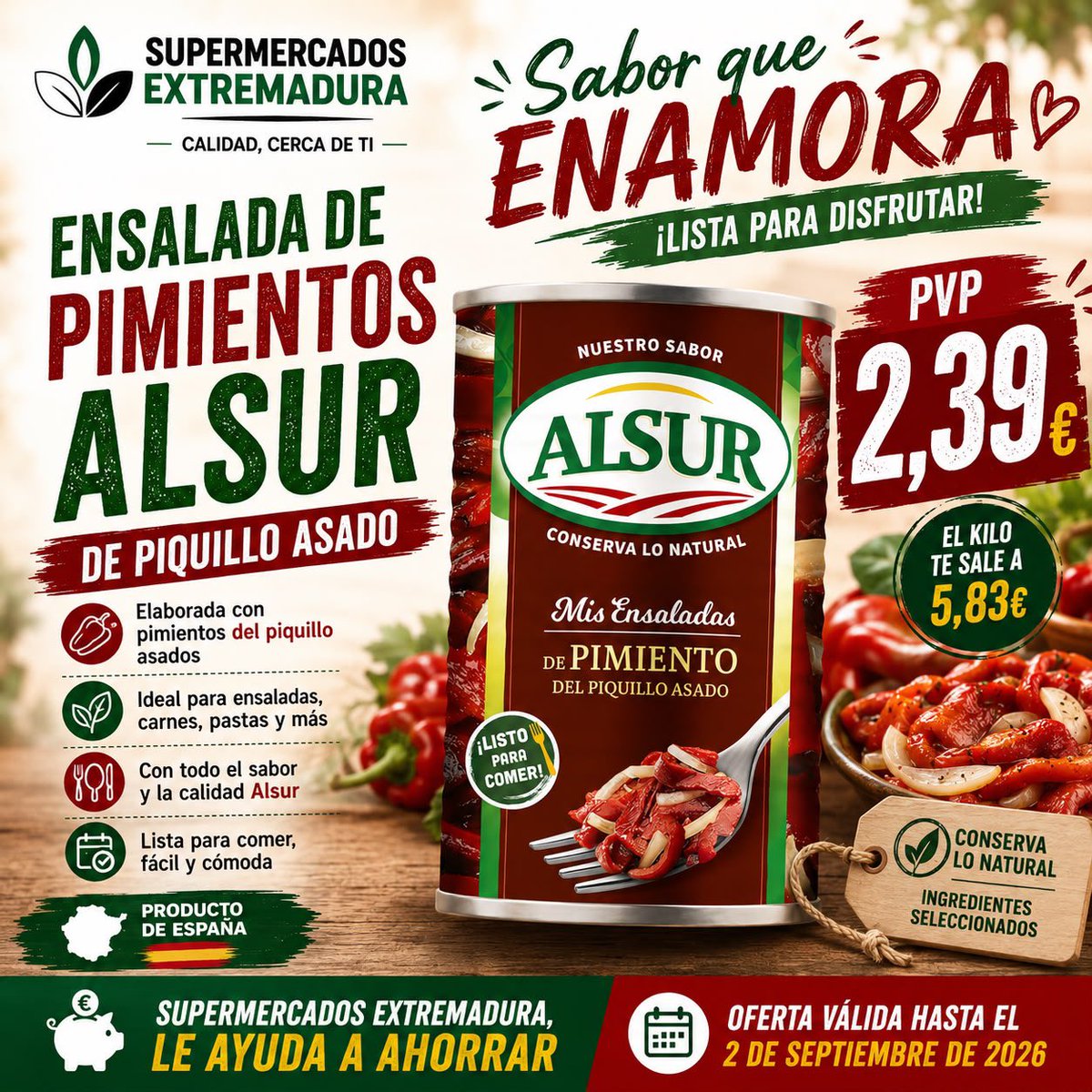 ExtreSuper's tweet photo. Ensalada de pimientos alsur https://t.co/29TWviakiG