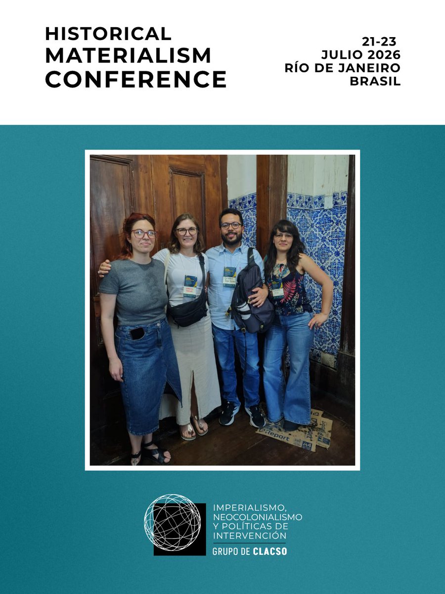 elmonitor_org's tweet photo. El GT INPI de @CLACSO_oficial tuvo una presencia destacada en Río de Janeiro! Participamos en "Historical Materialism Rio Conference" y en el XXXV "Congreso ALAS" Debates urgentes!! ¡Por geopolíticas contra el imperialismo!
#GTINPI #CLACSO #ALAS2026 #RíodeJaneiro 
@GeorgetteKuri https://t.co/0uRAJIS5dO