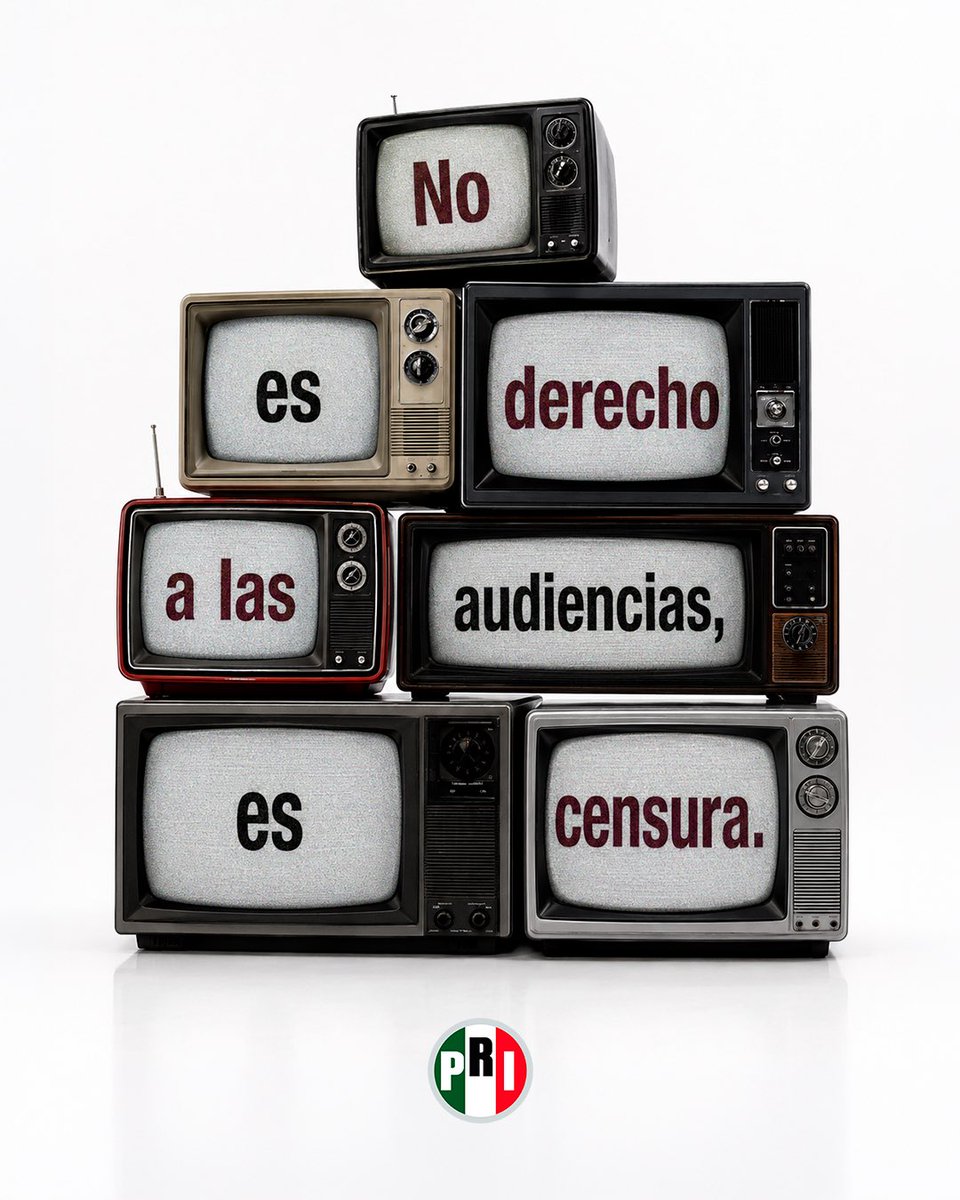 PRI_Nacional's tweet photo. Llamarle “derecho a las audiencias” no cambia lo que implica: controlar lo que puedes ver, escuchar o decir.

La libertad de expresión no necesita filtros ni tutores. Defenderla es defender la voz de todos. https://t.co/SOTZYGcoMd