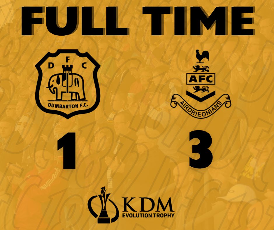 Dumbartonfc's tweet photo. A defeat in our first KDM Evolution Trophy match of the 2026/27 season. https://t.co/VrhetmmmVz