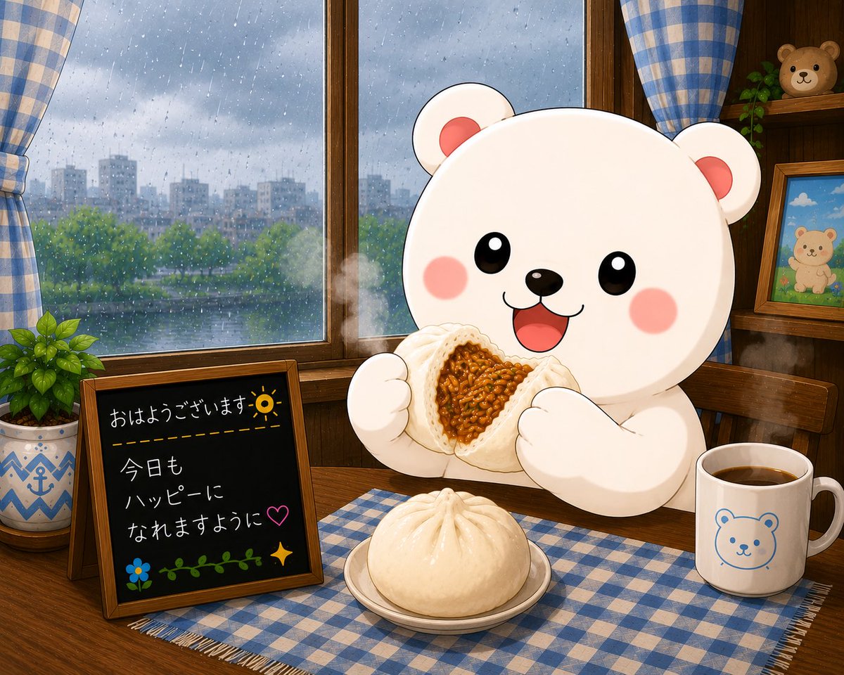 naoyuki10141974's tweet photo. おはようございます☕️

浜松市内の空︎︎☁
朝の気温は25度  昼間は28度予想🌡

午前中は雨予報☔️
午後からは曇り空になりそうです☁️

今日は気温低めですね🤔

今朝は「ヤマザキ 麻婆春雨まん」

レンチン20秒で食べられる中華まんです😋
永谷園監修！

実は麻婆春雨を食べたことがなくて、
これが人生初の麻婆春雨😅

ピリ辛で美味しかったです😋

今日もハッピーになれますように✨️

──今日のなぞかけ──

✱アレクサのなぞかけを、そのまま紹介します😊

「アレクサ、今日のなぞかけは？」

水遊びとかけて、運動会と解きます。

その心は？

どちらも、かけっこをするでしょう。
