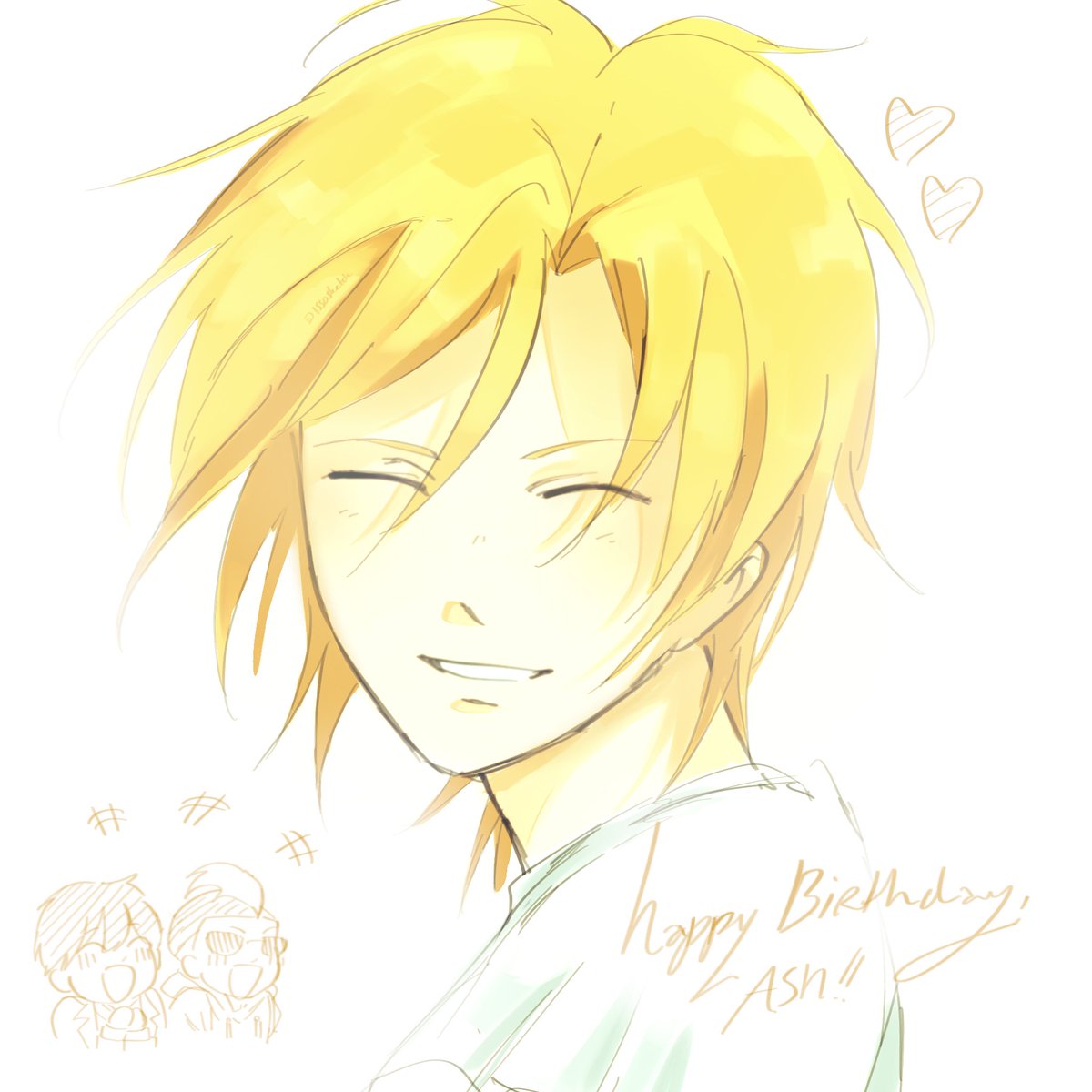 Issosketch's tweet photo. quick happy birthday art of Ash!! #bananafish #ashlynx https://t.co/hSyvdb2FF9