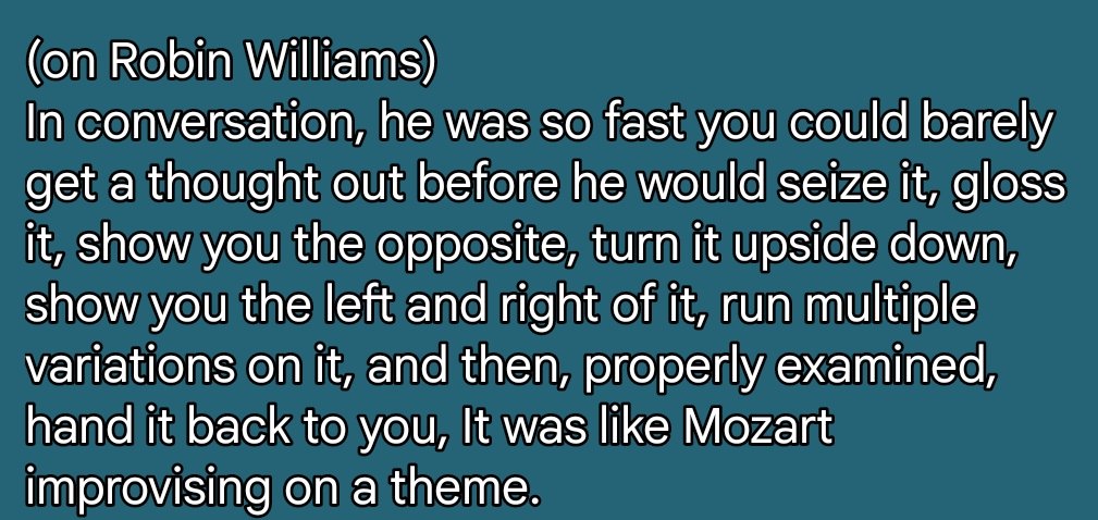 JMHallett19935's tweet photo. Unsure whether I've posted this quote before.
From current re-read Always Look on the Bright Side of Life - Eric Idle.
#ericidle #robinwilliams https://t.co/CeCHNjVuFR