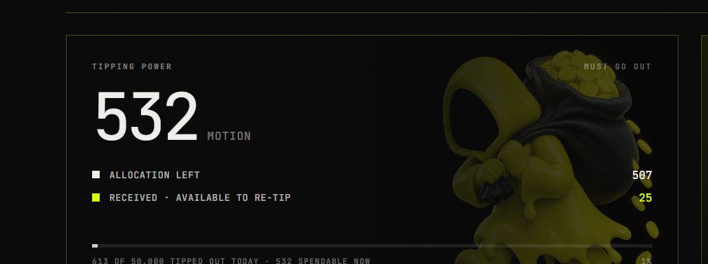 ordrya's tweet photo. terbukti yaa gess, sebelumnya alokasi gw sisa 150an.
sekarang nambah sampe 500an @motiontip 

intinya saling intraksi aja sesama user yang udah ada balancenya $MOTION

jangan lupa kalo ngetip @tipmotion pake kata2 yaa, jangan polos "tipmotion 100" gtu aja biar kebaca sama botnya. https://t.co/RKw47TASFj