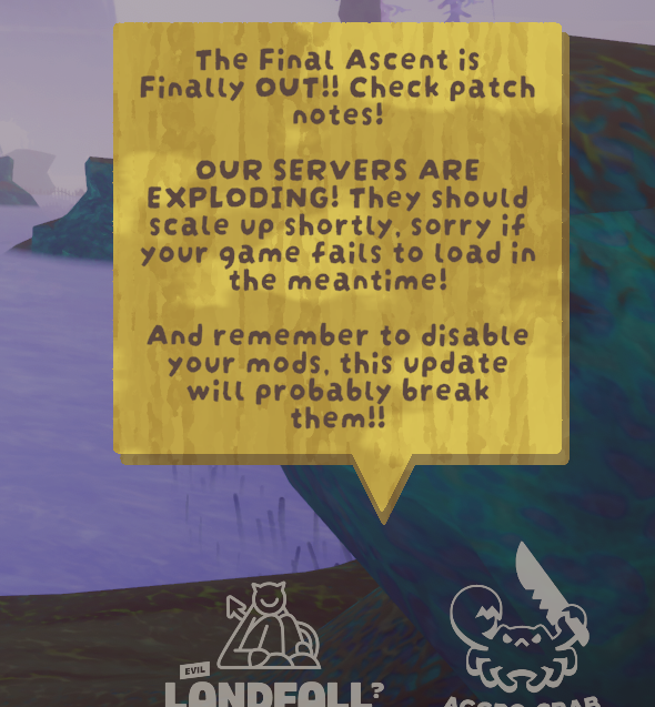 AggroCrabGames's tweet photo. PSA: the entire earth is on peak rn

SORRY!!! give our servers a moment to scale up and it should clear up soon!!

THANKS FOR THE OVERWHELMING HYPE 😭 https://t.co/7D2jYJgyIu