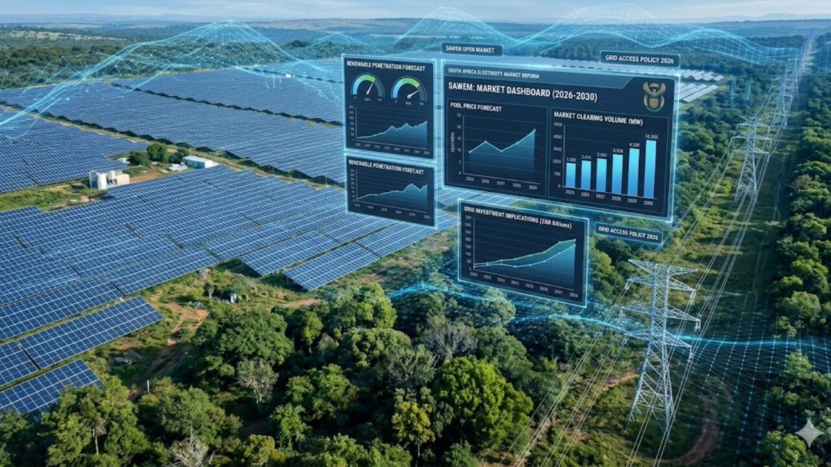 GreeneconomyM's tweet photo. Aurora Energy Research ’s first-ever long-term forecast for South Africa projects more than 120GW of new capacity by 2060 and more zero-price hours as coal retires and renewables expand. Read more here: https://t.co/hjwZ2dzQyq https://t.co/MNgyamCCau