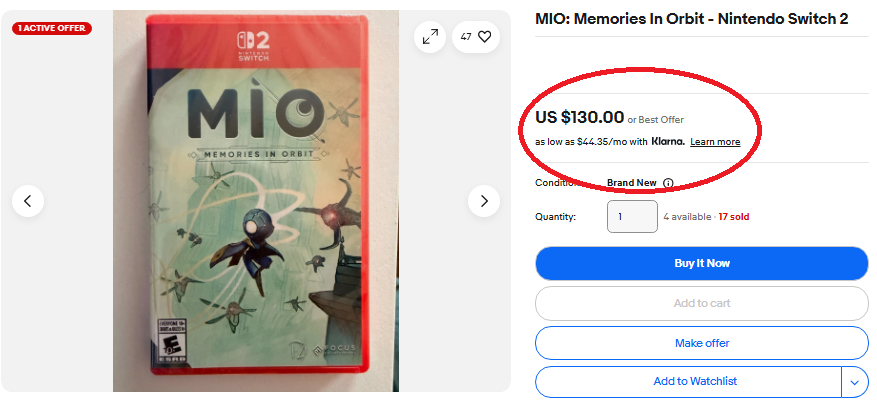 PhysicReleases's tweet photo. Dude, MIO: Memories In Orbit for Nintendo Switch 2 was $29.99 just the other day. Just imagine what they’ll do with The Elder Scrolls IV: Oblivion Remastered if they don’t make more copies available... https://t.co/WjLmhVdrY8
