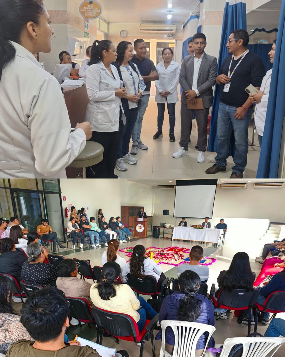 Salud_Ec's tweet photo. En #ZamoraChinchipe, el Dr. Edwin Morocho 👨🏻‍⚕️ participó en la inauguración del taller “Del Dicho al Hecho”, un espacio de diálogo y capacitación junto a representantes de los 54 establecimientos de salud de la provincia.

Además, recorrió la sala UTPR del Hospital Julio Dopffner para conocer los avances en la incorporación de prácticas y saberes ancestrales a los servicios de salud.🏥