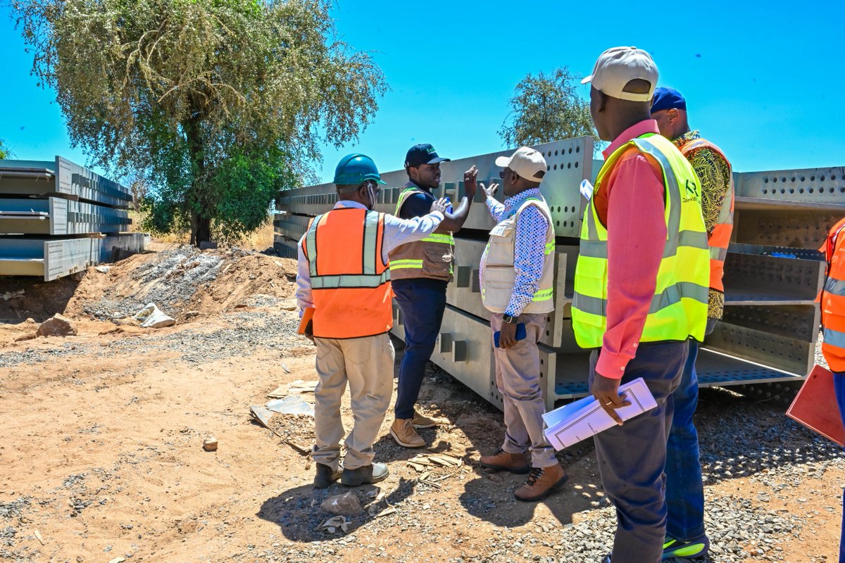 TransportKE's tweet photo. At 70.5% physical progress, the project has reached a major milestone with the fabricated steel girders and superstructure components now delivered to site. Their installation will accelerate the remaining works and move the project closer to completion. https://t.co/CTZaaJw3J5