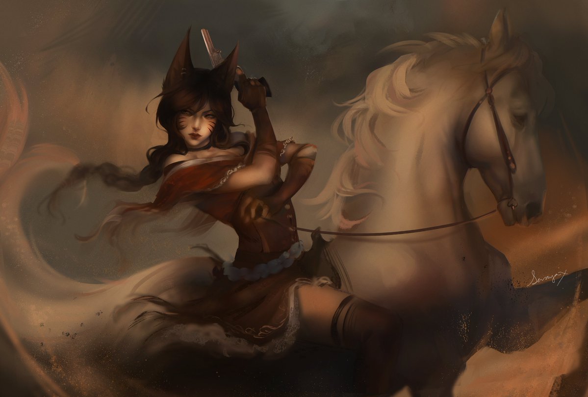 Seraya_x's tweet photo. gunslinger #ahri https://t.co/npyfQv4jPl