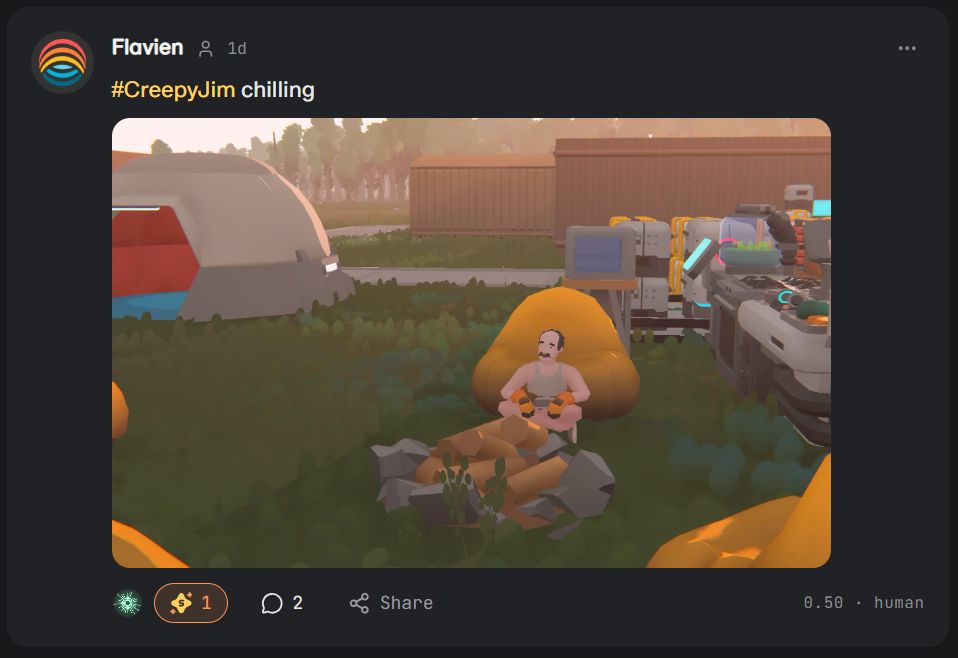 seedmmo's tweet photo. Who is Creepy Jim, and why is he taking over our in-game social media? https://t.co/qnAF6Echno