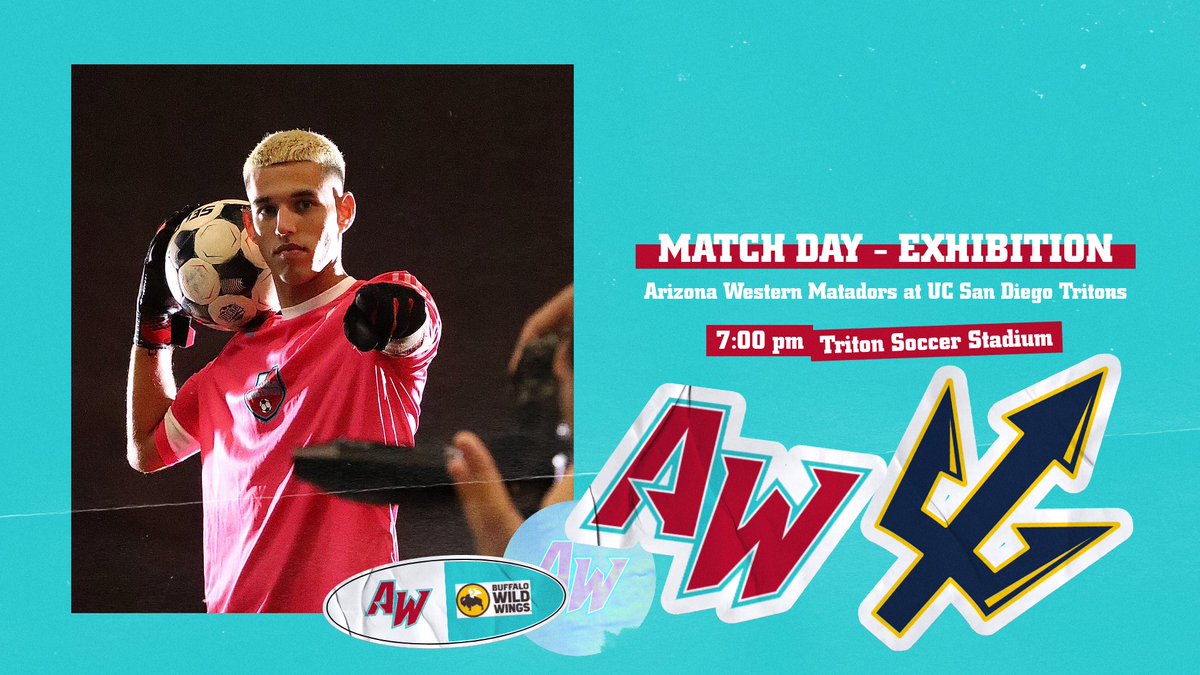 AWCMatadors's tweet photo. π MATCH DAY - EXHIBITION! π The Matadors head to UC San Diego tonight at 7:00 pm to face the Tritons at Triton Soccer Stadium. Preseason Game 2 of 4!! #GoMatadors #ForTheW @sebastianbelitrandi @awcmenssoccer @arizonawestern @accacsports https://t.co/ns9X6OXzlQ
