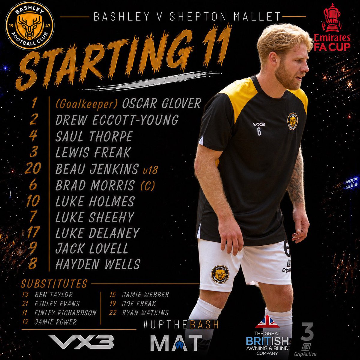 BashleyFootball's tweet photo. Tonight’s squad ⚽️

#UpTheBash #WeAreBashley #EmiratesFACup https://t.co/wk6c852mJO