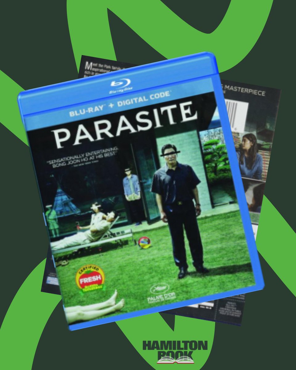 Hamilton_Book's tweet photo. Parasite on Blu-ray 💿🎬 If you have not seen this one yet what are you waiting for? The film that took the world by storm and won the Oscar for Best Picture, now in your collection for an unbeatable Hamilton Book price. 
Grab yours here: https://t.co/o52RTZ7mWv

#HamiltonBook #Parasite #BluRay #PhysicalMedia #MovieNight